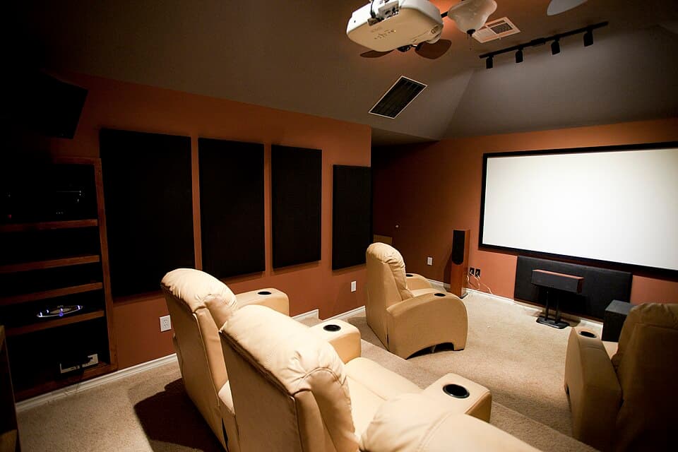 The couch became the cinema and I am not sure it gave it back