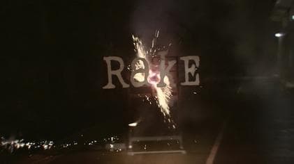 Title card for the ABC series Rake, a stark logotype on a muted background.
